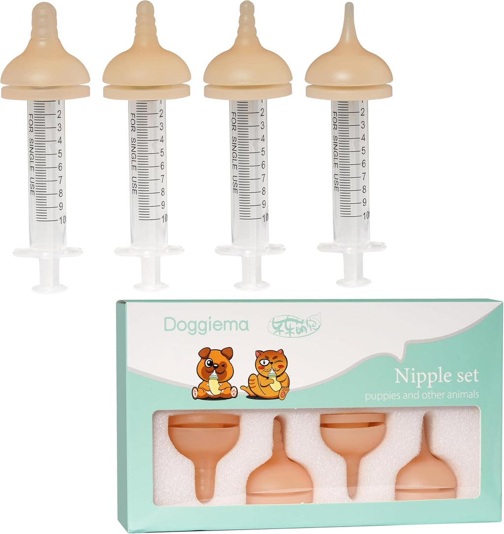 Doggiema Puppy Bottles,Silicone Feeding Nipple and Syringes for All Breed of Puppies and Other Animals Dongdong pet - Image 10