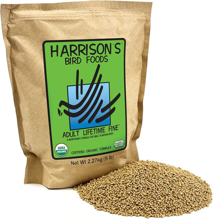 Harrison's Bird Foods Bird Food Adult Lifetime Fine Certified Organic Non-GMO Formula Bird Food 1lb - Image 8