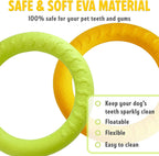 Two green PetSpy dog fitness rings side by side