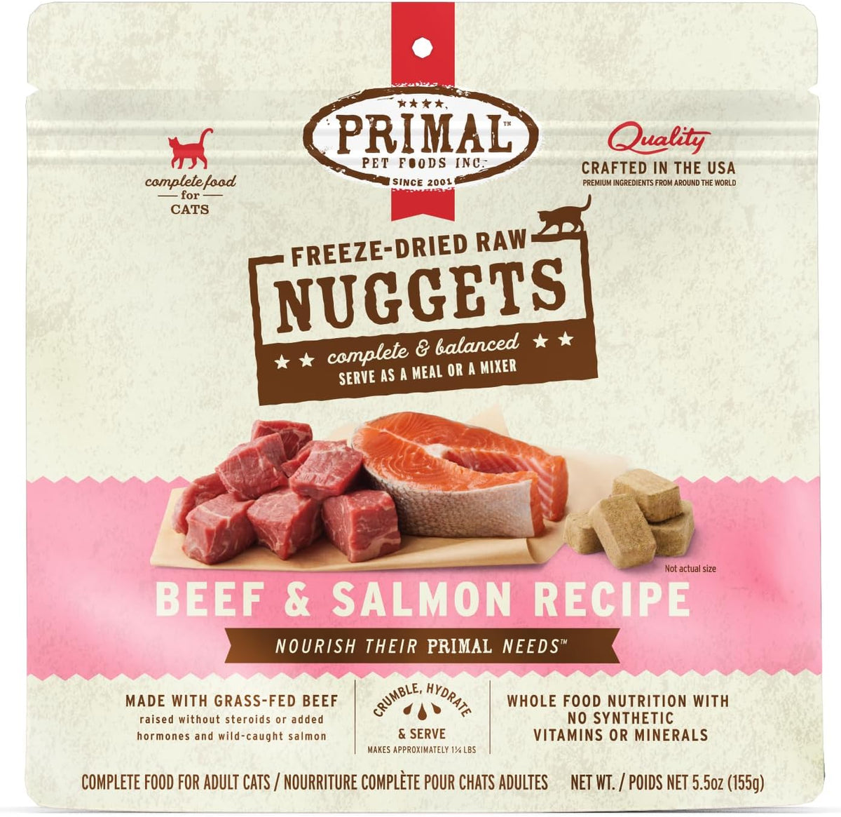 Primal Freeze Dried Raw Cat Food Nuggets Rabbit, Complete & Balanced Meal or Topper, Premium, Healthy, Grain Free, High Protein Raw Cat Food with Probiotics (5.5 oz) - Image 12