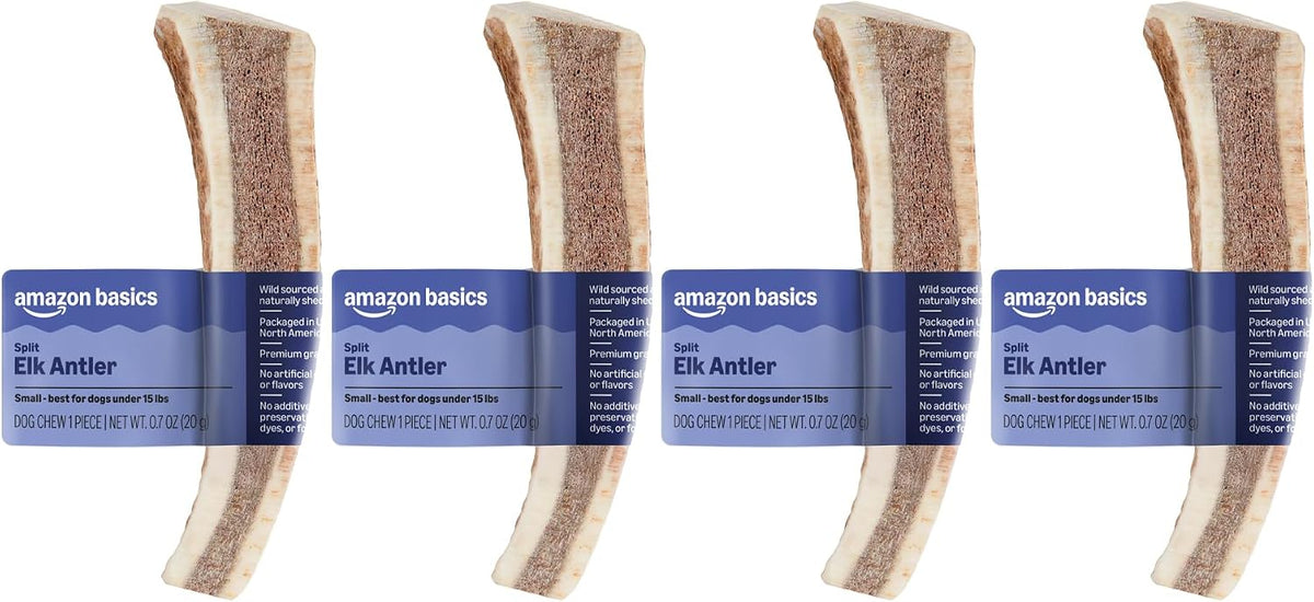 Amazon Basics Split Elk Antler, Naturally Shed, Long Lasting for Aggressive Chewers, Medium (Best for Dogs 15-30 lbs) (Previously Wag) - Image 13