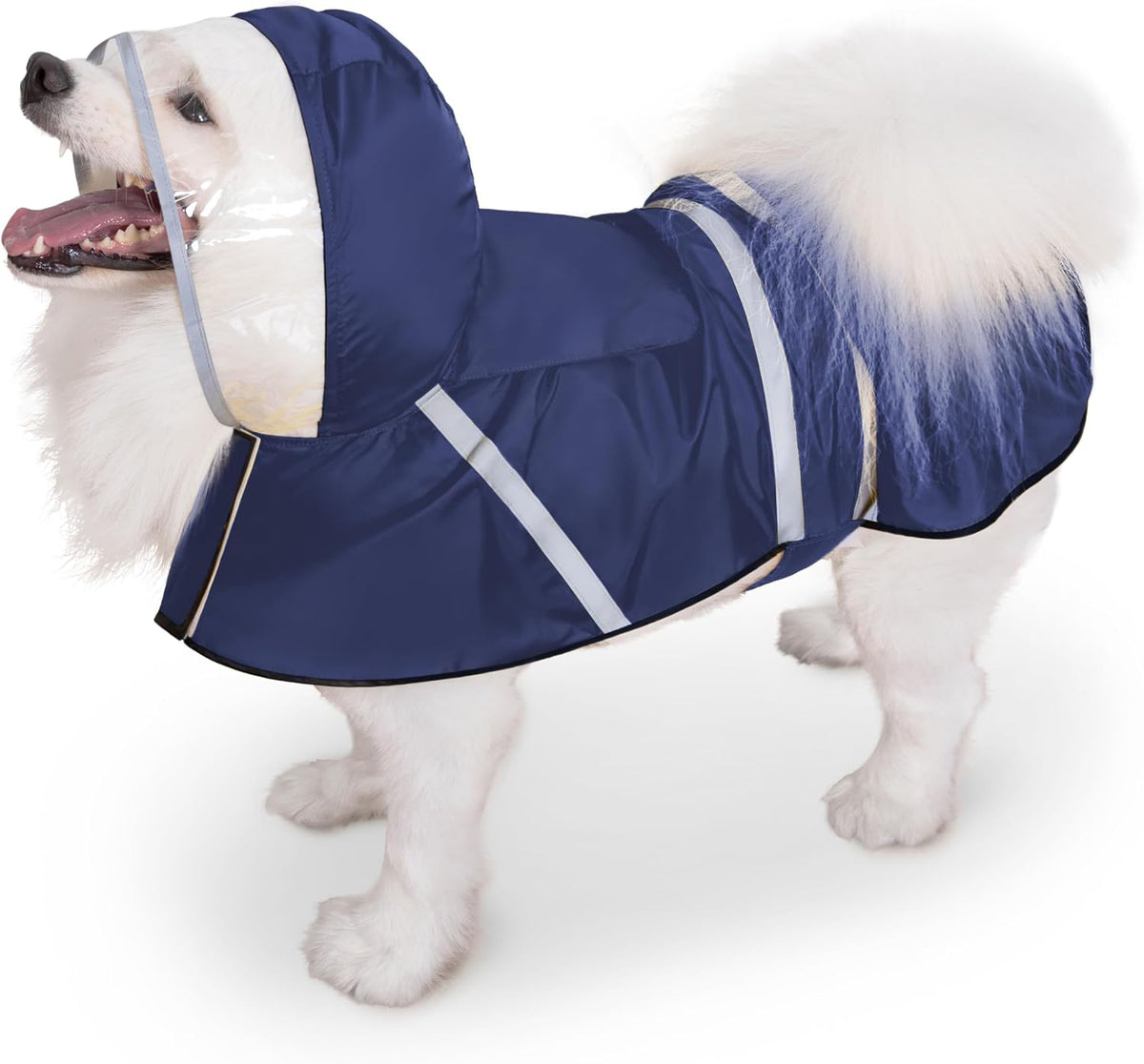 Dog Raincoat, Adjustable Rain Jacket with Hooded Double Layer for Large Medium Small Dogs Puppies, Lightweight Waterproof Rain Coat Poncho with Reflective Stripe Duck Pink,S - Image 13