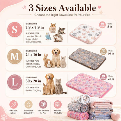 Small animal cage setup featuring Grddaef bedding pads
