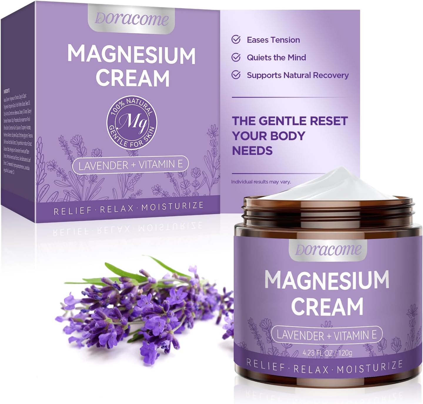Doracome Natural Nighttime Magnesium Cream front view