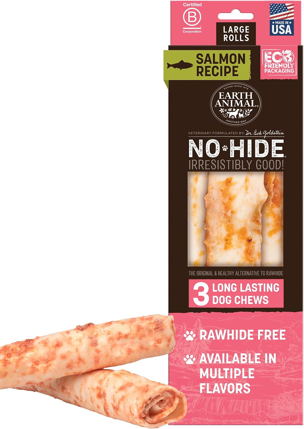 Earth Animal No Hide Chews - Long Lasting Rawhide Free Large Dog Chews Rolls, Chicken - 2 Count - Image 11