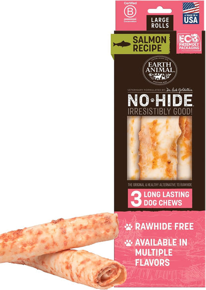 Earth Animal No Hide Chews - Long Lasting Rawhide Free Large Dog Chews Rolls, Chicken - 2 Count - Image 11
