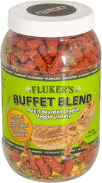 Resealable bag design of Fluker's adult bearded dragon diet