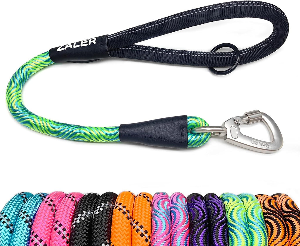 ZALER Short Dog Leash, 18 Inches Rope Traffic Leashes for Dogs, Reflective Dog Lead with O-Ring, Heavy Duty Pet Leash for Large and Medium Dogs (18'' Black) - Image 9