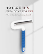 Top view of TailGurus stainless steel pet detangling brush