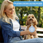 SLSON food grade safe silicone portable travel bowls for pet hydration