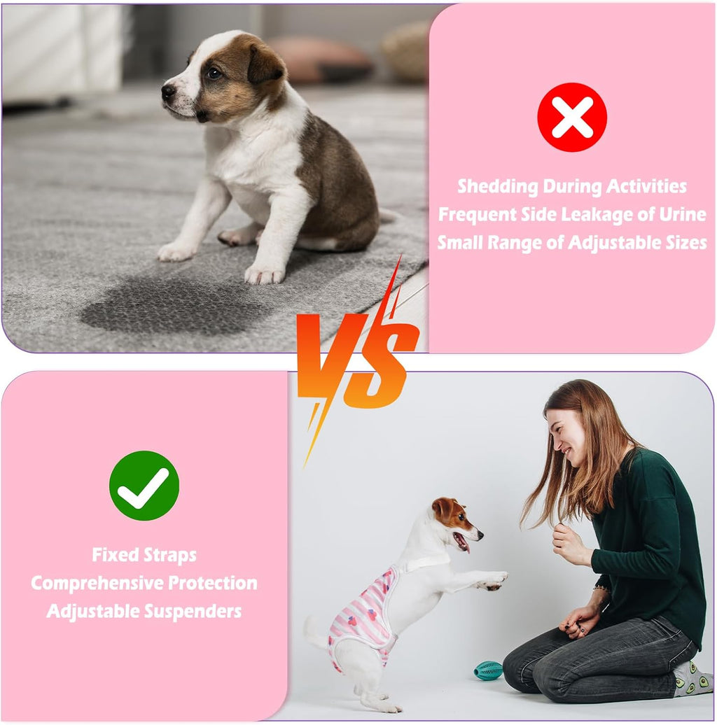 Leakproof doggy jumpsuit diaper with absorbent lining closeup