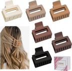 Cobinaan medium matte rectangle hair claw clips front view