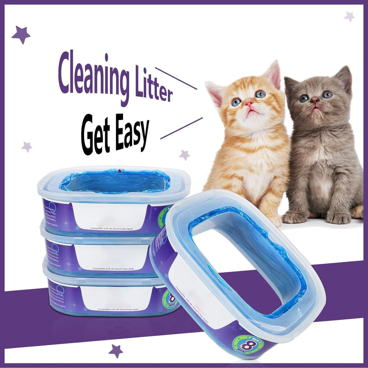5-Star replacement cartridges compatible with standard and XL pet disposal systems.