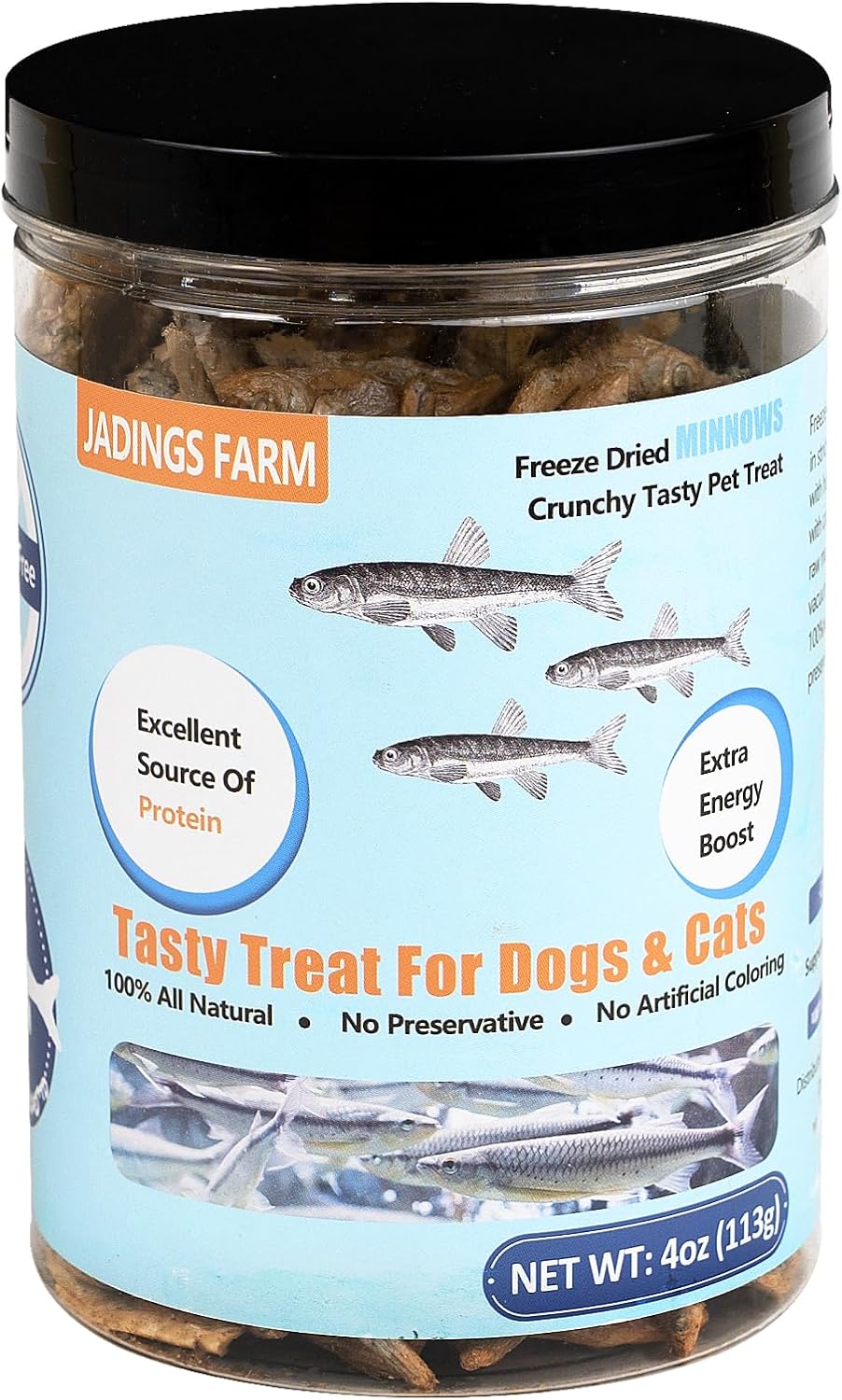 Minnows - 8.5 oz Freeze Dried Minnows for Cats & Dogs - 100% Natural Premium Cat & Dog Treat (8.5 OZ) - Image 10