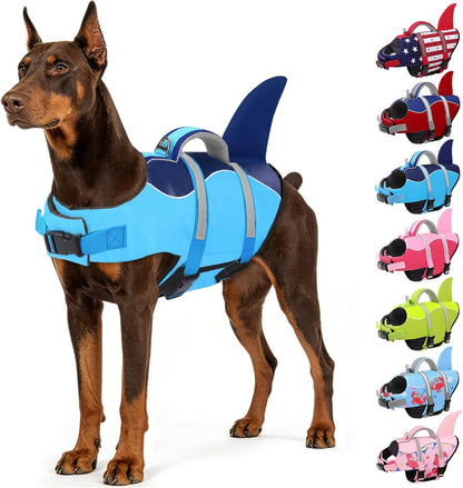AOFITEE pet swimming vest packaging content and foam lining view