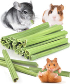 Bissap 35PCS Rabbit Chew Sticks, Natural Papaya Stems Bunny Chews Treats for Rabbit Hamster Chinchilla Guinea Pig Small Animals Organic Molar Chewing Snack - Image 9