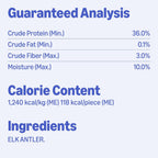 Durable split elk antler for aggressive dog chewers