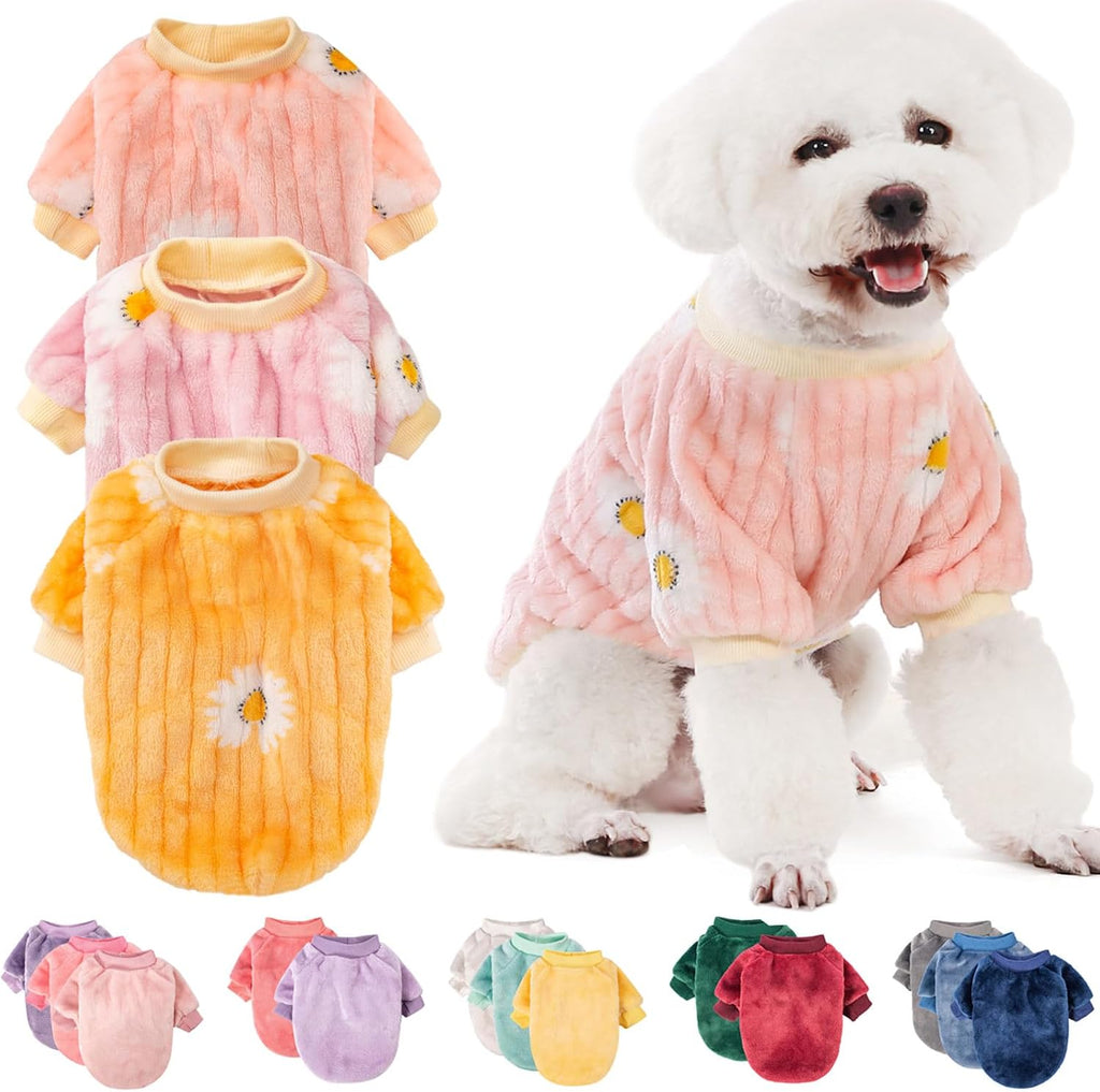 FabriCastle Dog Sweater, 3-Pack Dog & Cat Clothes, Ultra Soft and Warm Pet Jackets XXS XS for Small Dogs Boy & Girl, Winter Pet Apparel Costumes, Puppy Outfits (Grey,Blue,Dark Blue, Small) - Image 13