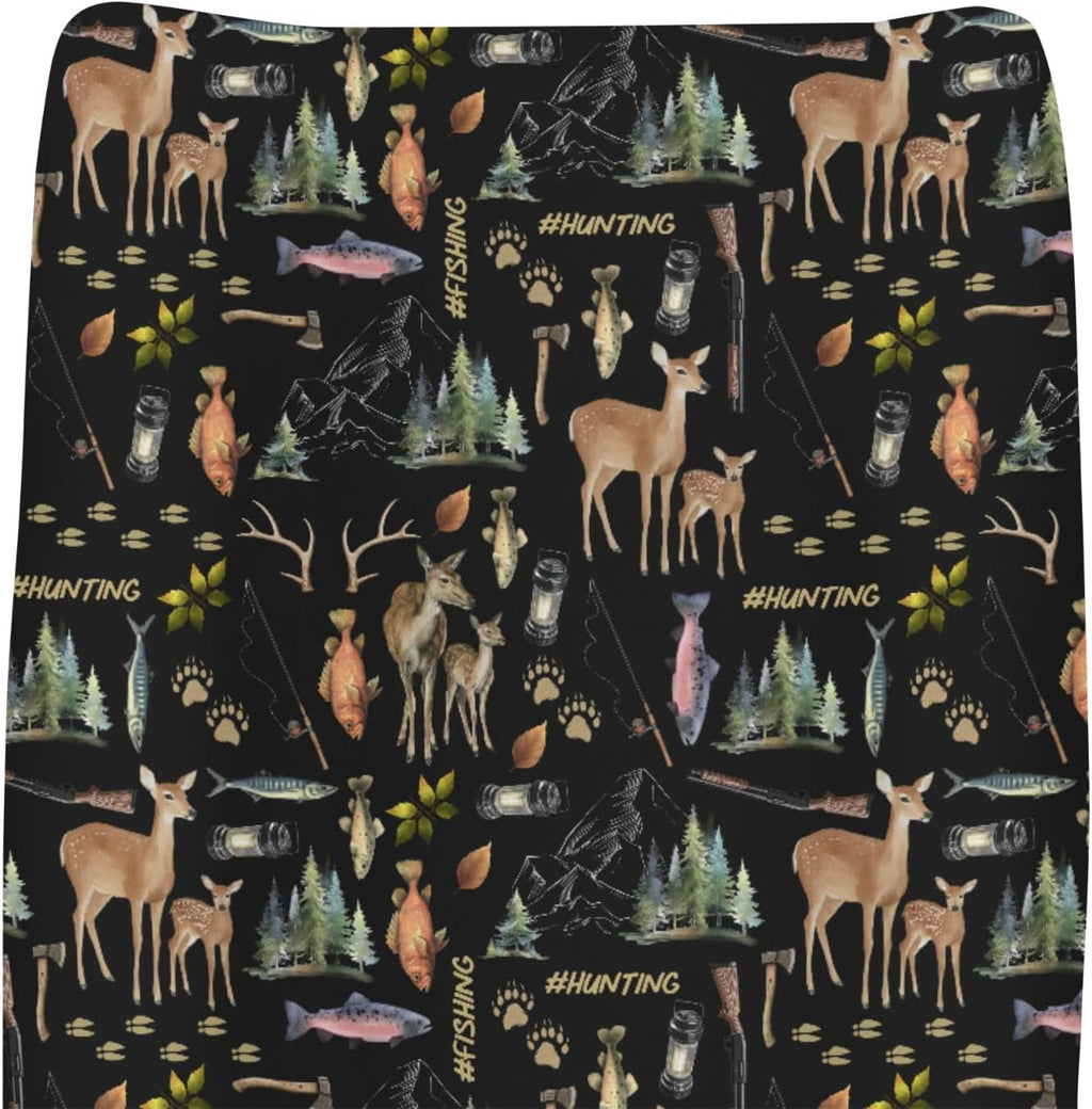 Biloban fishing and hunting baby changing pad cover front view
