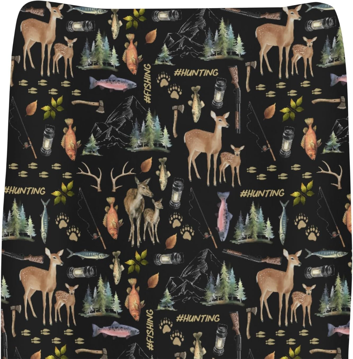 Biloban fishing and hunting baby changing pad cover front view