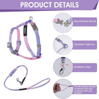 Close-up of the breathable air mesh material and reflective safety strips on the TIESOME pet harness.