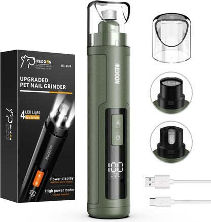 Iredoon electric trimmer being used on a dog paw