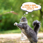 Steel wire cat string toy with jingling metal bell accessory
