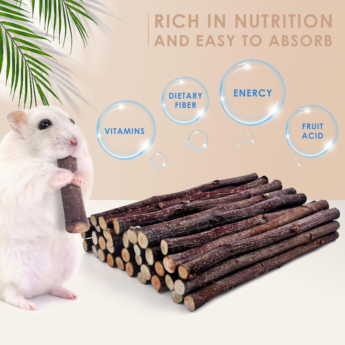 Bissap natural bunny chew toys pile