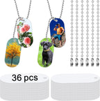 LIZOIDZSM sublimation dog tags blanks thirty six pieces kit front view