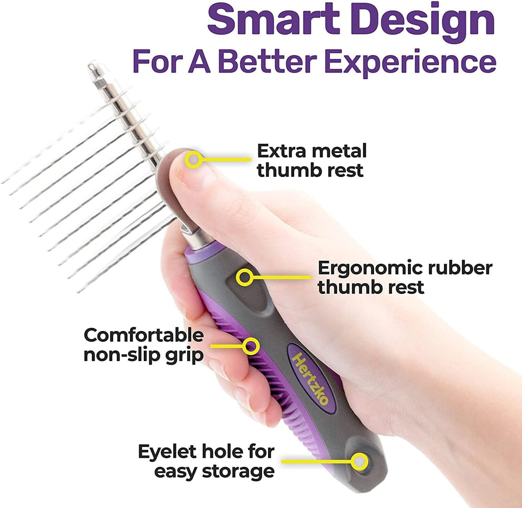 Hertzko dematting comb safety edges showing rounded tips