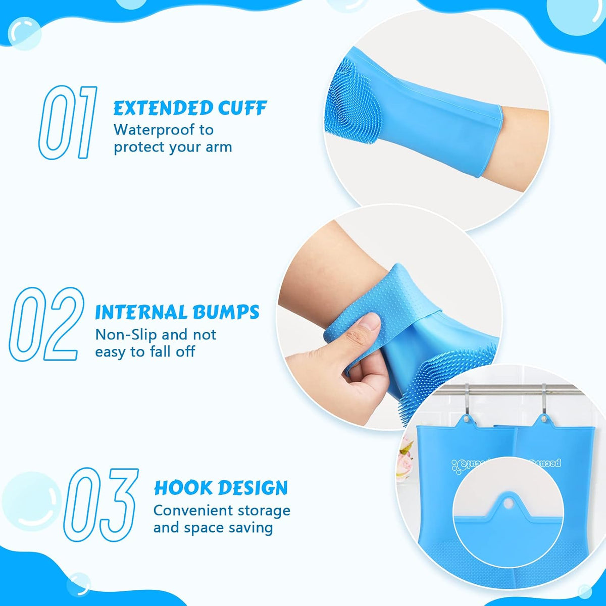 Demonstration of Pecute gloves cleaning kitchen tableware
