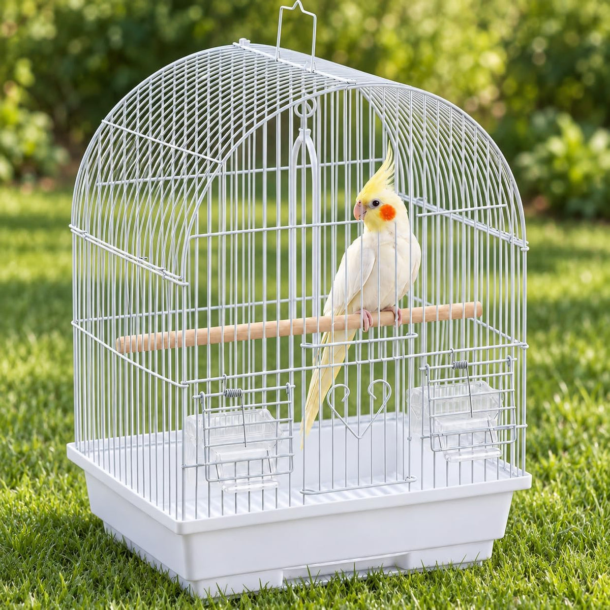 Small Bird Cage, Lightweight Hanging Travel Cage with Removable Tray - Image 9