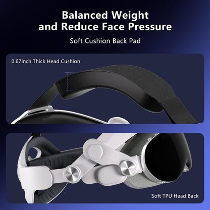 Rear view of the replacement headset band showcasing the thickened head cushion support.
