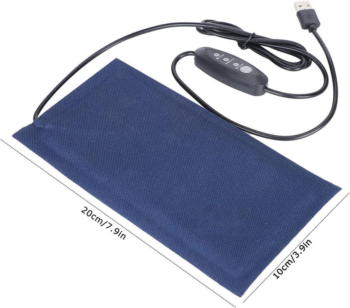 Top angle view of FAUOSWUK 25 by 12 centimeter reptile heating mat