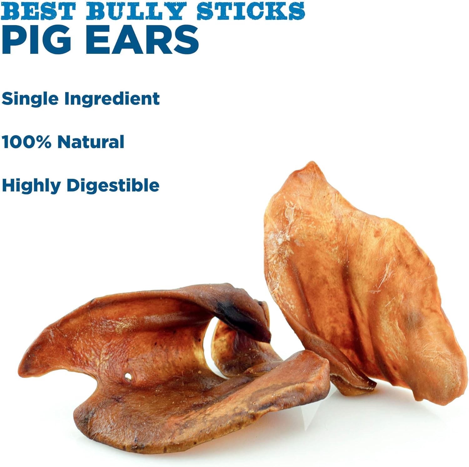 Best Bully Sticks all natural single ingredient pork ear dog treats packaging