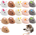 WmerWmn catnip mouse plush set front view showing vibrant assortment
