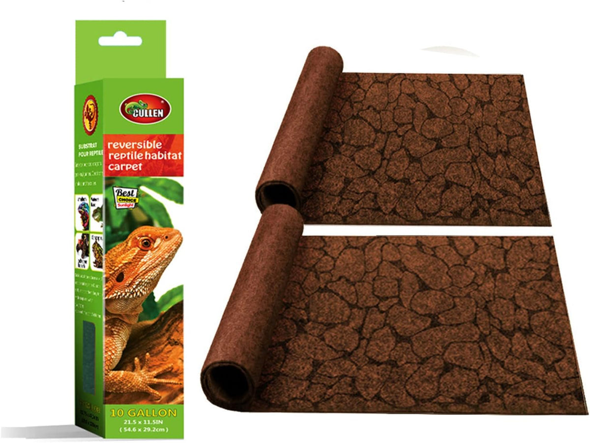 Cut-to-fit demonstration of the reptile habitat carpet