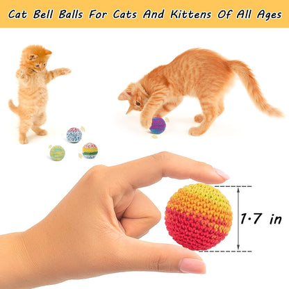 Lightweight indoor cat toys designed for chasing, batting, and rolling.
