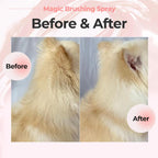 Anti-itch and soothing pet grooming mist product packaging details for sensitive skin.