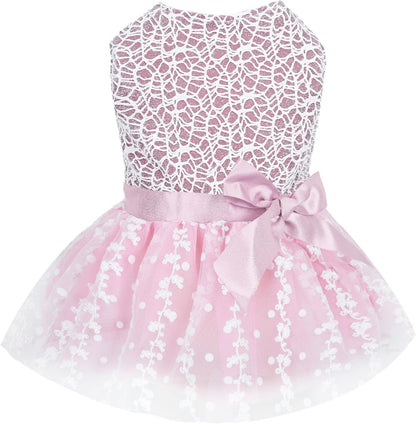 CuteBone Dog Birthday Dress Girl Puppy Skirt Tutu Cat Wedding Outfit Pet Party Clothes for Small Dogs Costume DD15M - Image 11