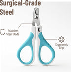 Ergonomic soft grip pet claw clipper for stress free trimming