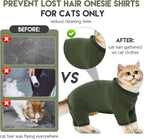 Back view of Adnikia sticky hair cat onesie