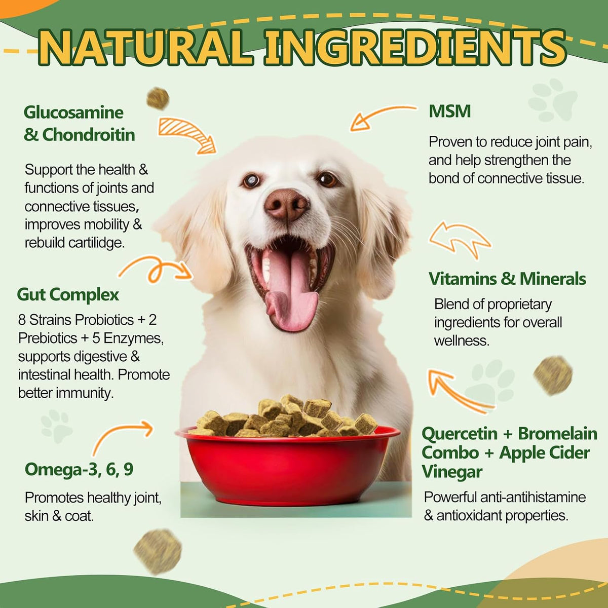 Nature Target dog multivitamin ingredients label close up