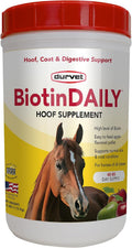 Durvet Biotin Daily horse supplement front view of 2.5 pound jar
