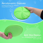 Two Nobleza 8 inch dog frisbees side by side