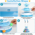 Goosheep interactive cat toy track closeup highlighting the six rotating blue balls.