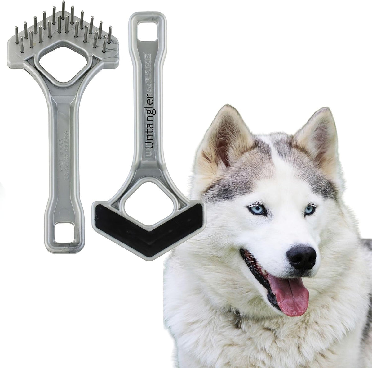 Mini-Rake V-Shaped with 1" Long Double-Row Rotating Teeth (AquaBlue) - Image 12