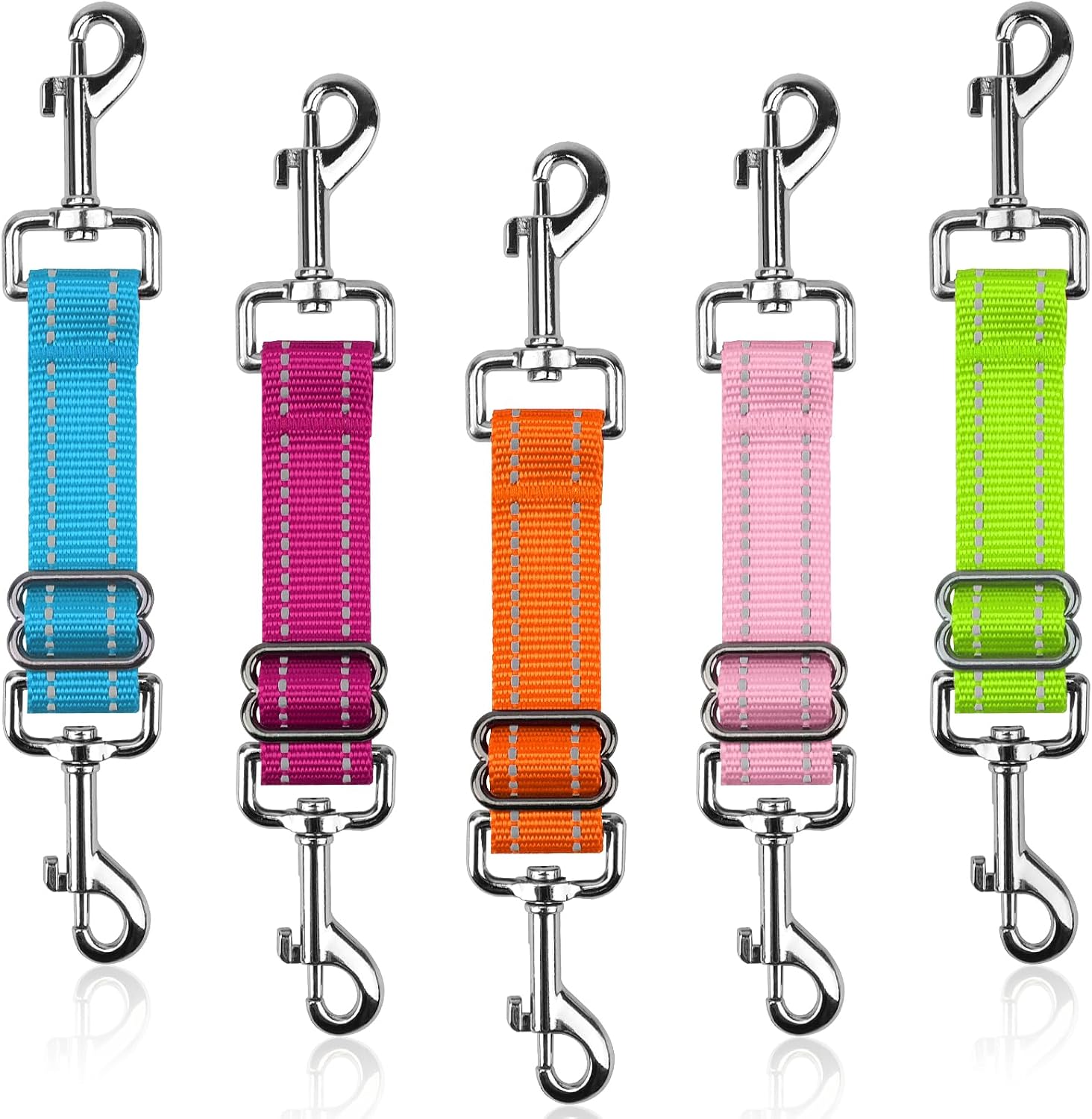 YUEPET 2 Pack 8.3 Inches Metal Dog Collar Safety Clips Heavy Duty Duble Ended Doggie Harness Collar Connector Stainless Steel Backup Clip for Dogs - Image 14