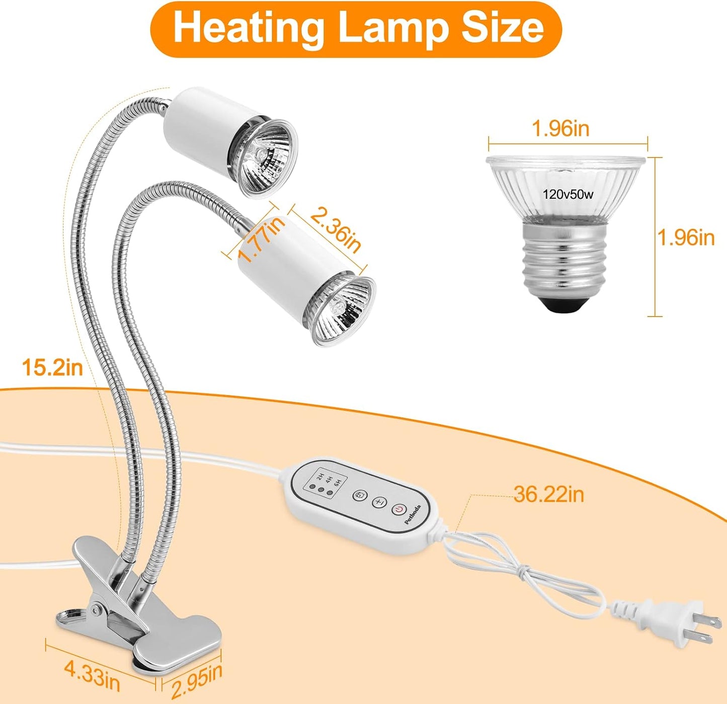 Close up view of the heat resistant ceramic sockets inside the metal reptile light housing.