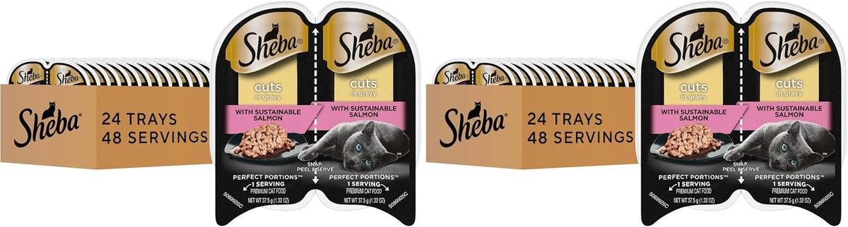 Sheba Perfect Portions Wet Cat Food Cuts in Gravy, Cat Food Wet Recipe, Roasted Chicken Entree, 2.6 oz. Twin-Pack Trays (24 Count, 48 Servings) - Image 10